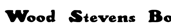 Wood Stevens Bold font preview